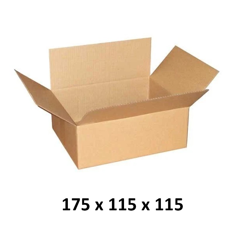 Cutie carton 175x115x115 mm, natur, 3 straturi CO3, 420 g/mp cartuseria.ro