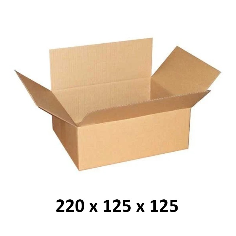 Cutie carton 220x125x125 mm, natur, 3 straturi CO3, 420 g/mp 220x125x125