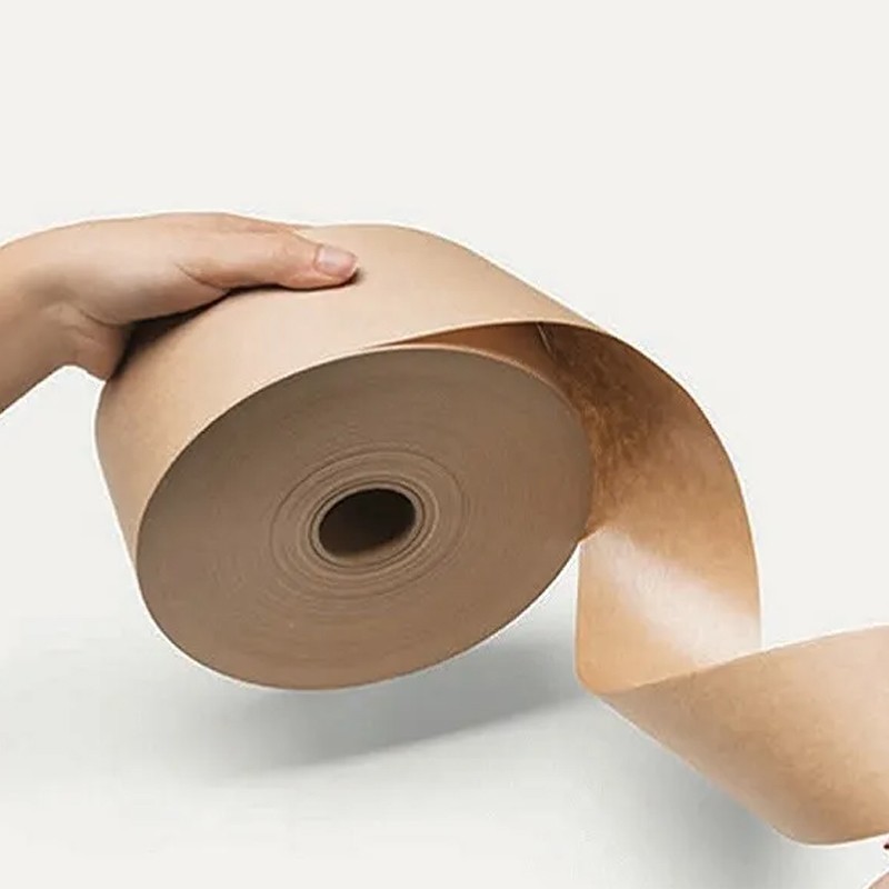 Banda adeziva umectibila din hartie Kraft, 70mm x 200ml, 70 g/mp, printabila - imagine 5