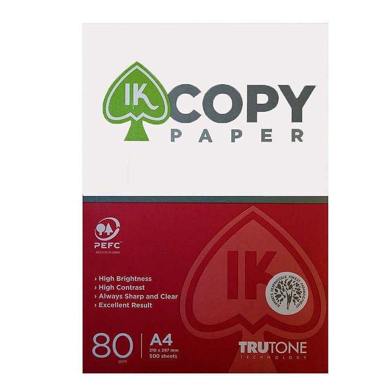 Hartie copiator format A4, top 500 coli, 80g, IK Copy Paper cartuseria.ro