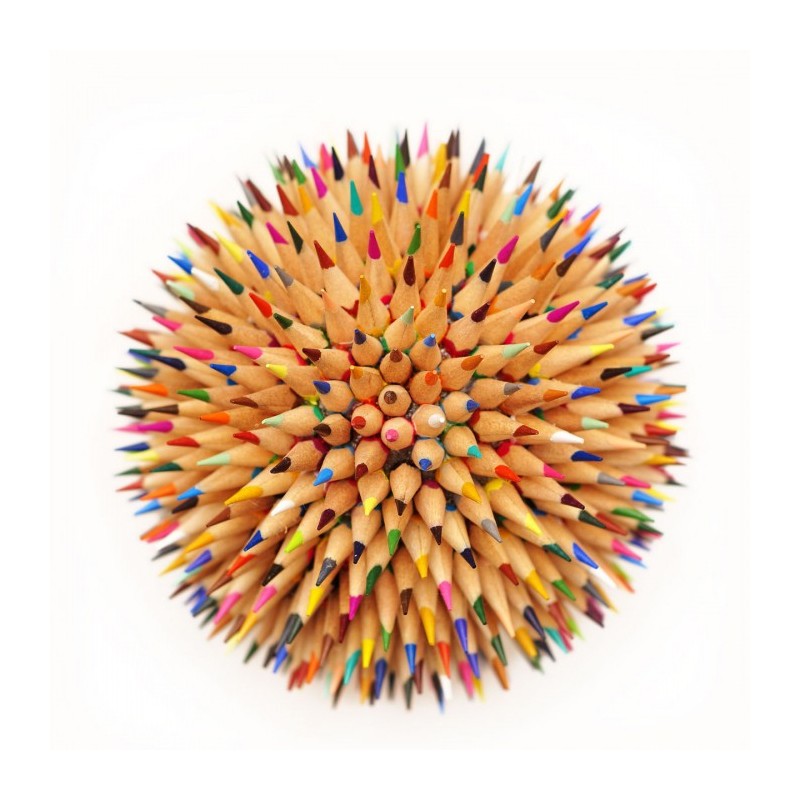 Creioane colorate triunghiulare, set 50 culori intense desen Mandala Zentangle cartuseria.ro