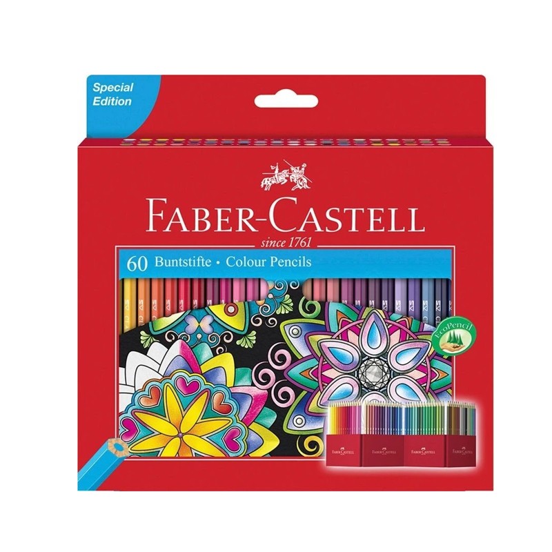 Creioane colorate, set 60 culori intense, hexagonale cartuseria.ro imagine 2022 cartile.ro