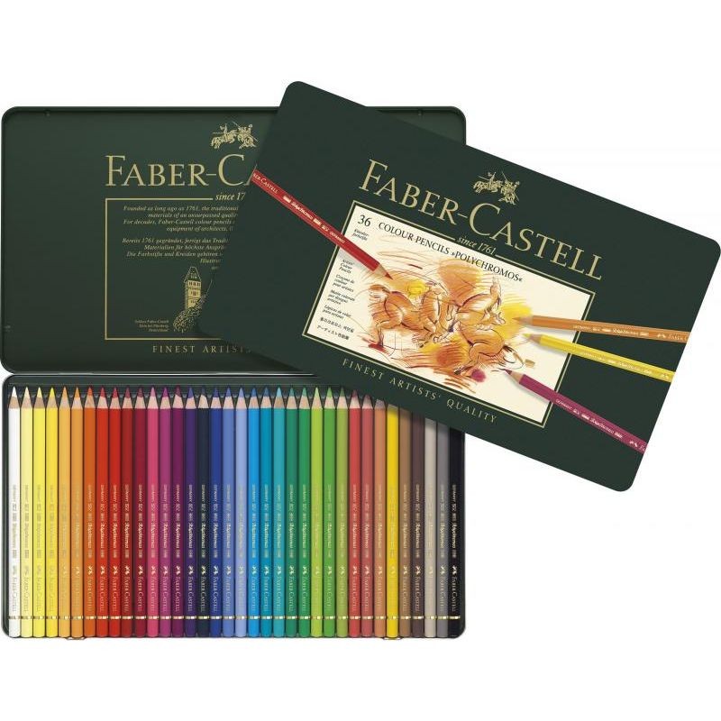 Creioane colorate premium, set 36 culori pigmentate, mina 3.8 mm, ceara de plumb 3.8