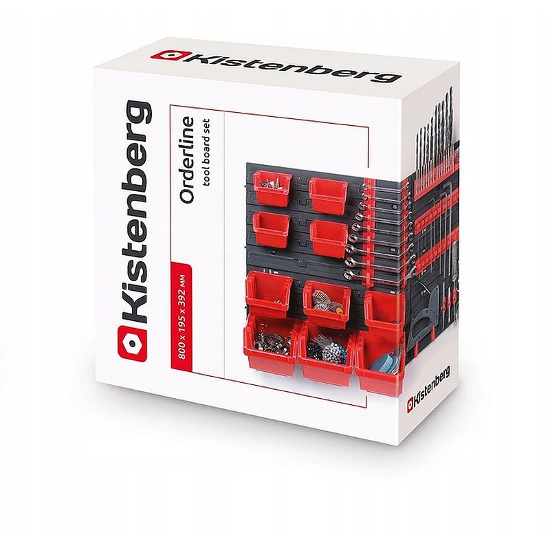 Organizator scule, 10 cutii, 22 suporturi, panou mural atelier 79.5x38.5 cm - imagine 13