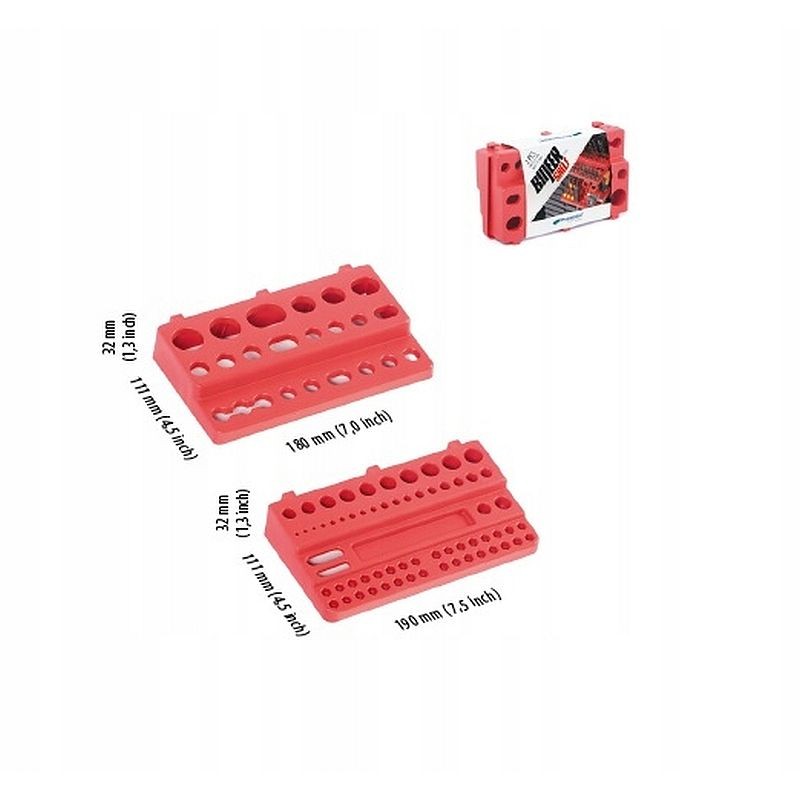 Organizator scule, 10 cutii, 22 suporturi, panou mural atelier 79.5x38.5 cm - imagine 10