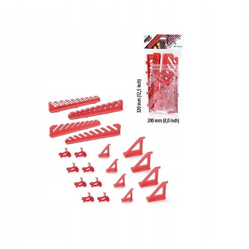 Organizator scule, 10 cutii, 22 suporturi, panou mural atelier 79.5x38.5 cm - imagine 11