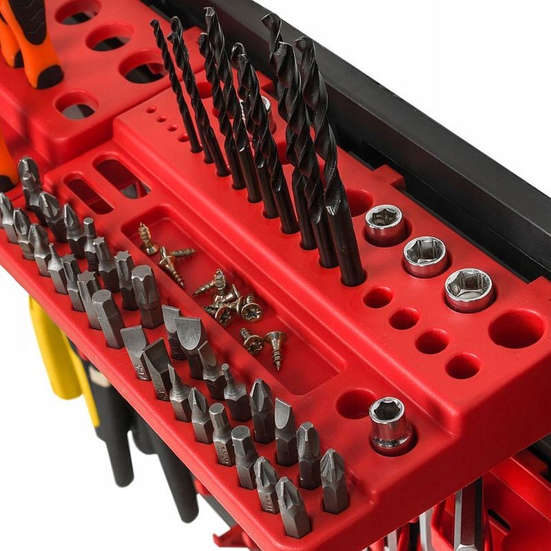 Organizator scule, 10 cutii, 22 suporturi, panou mural atelier 79.5x38.5 cm - imagine 6