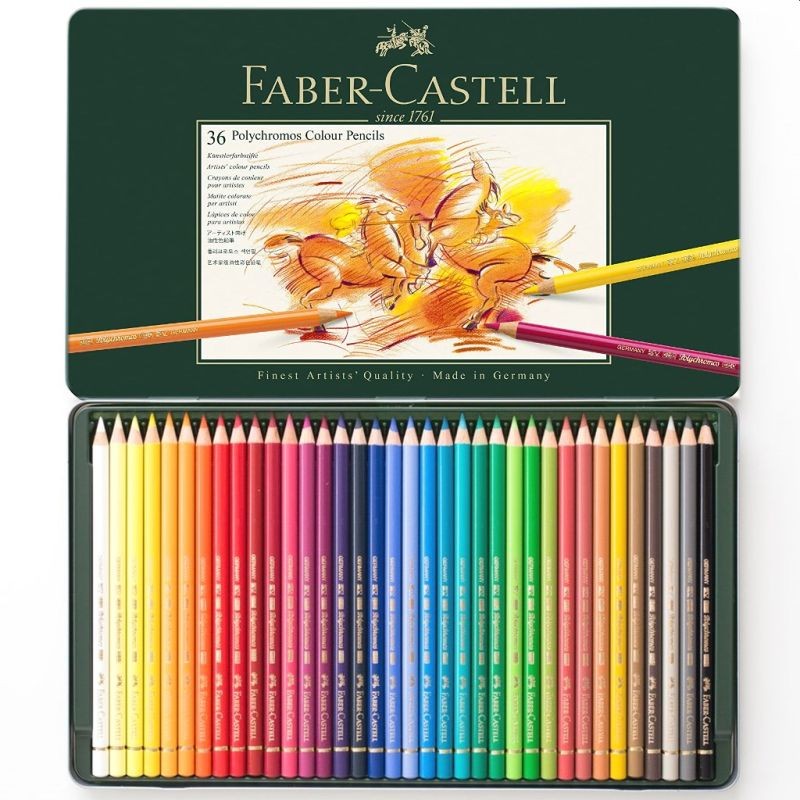 Creioane colorate premium, set 36 culori pigmentate, mina 3.8 mm, ceara de plumb 3.8