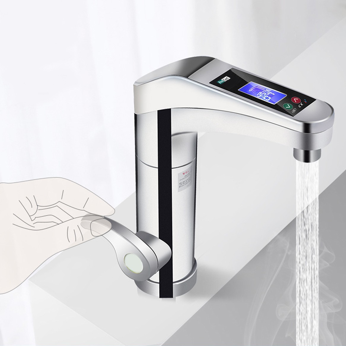 Robinet electric 3500W, afisaj LCD, touchscreen, temperatura reglabila, RESIGILAT - imagine 6