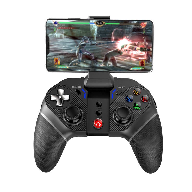 Gamepad wireless, suport smartphone maxim 80 mm, iluminat, turbo, Android, iOS, PS3, Switch Android