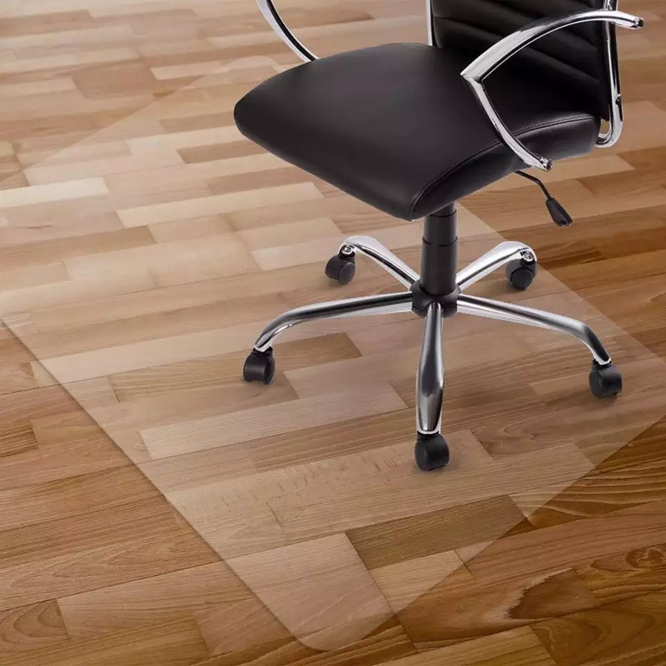 Covoras protectie pardoseala pentru scaun de birou, 120×90 cm, PVC transparent cu grosime de 0.5 mm cartuseria.ro