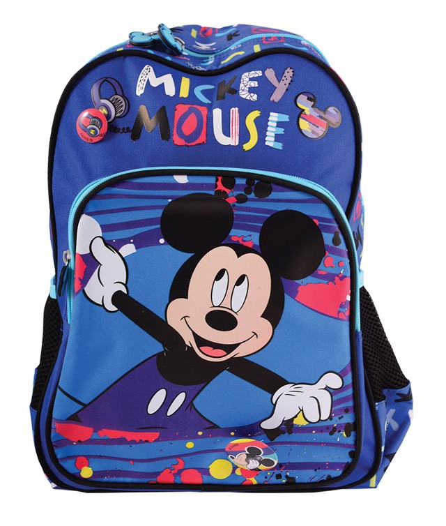Ghiozdan Mickey Mouse, 38x27x12 cm, clasa pregatitoare, inchidere cu fermoar 38x27x12