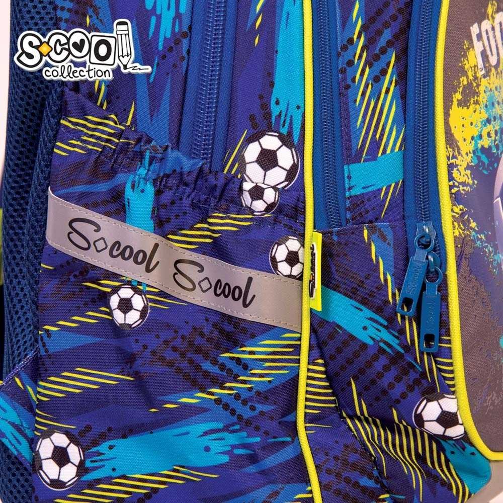 Ghiozdan baieti, Football Game, insertii reflectorizante, compartimentat, captusit cu burete - imagine 7