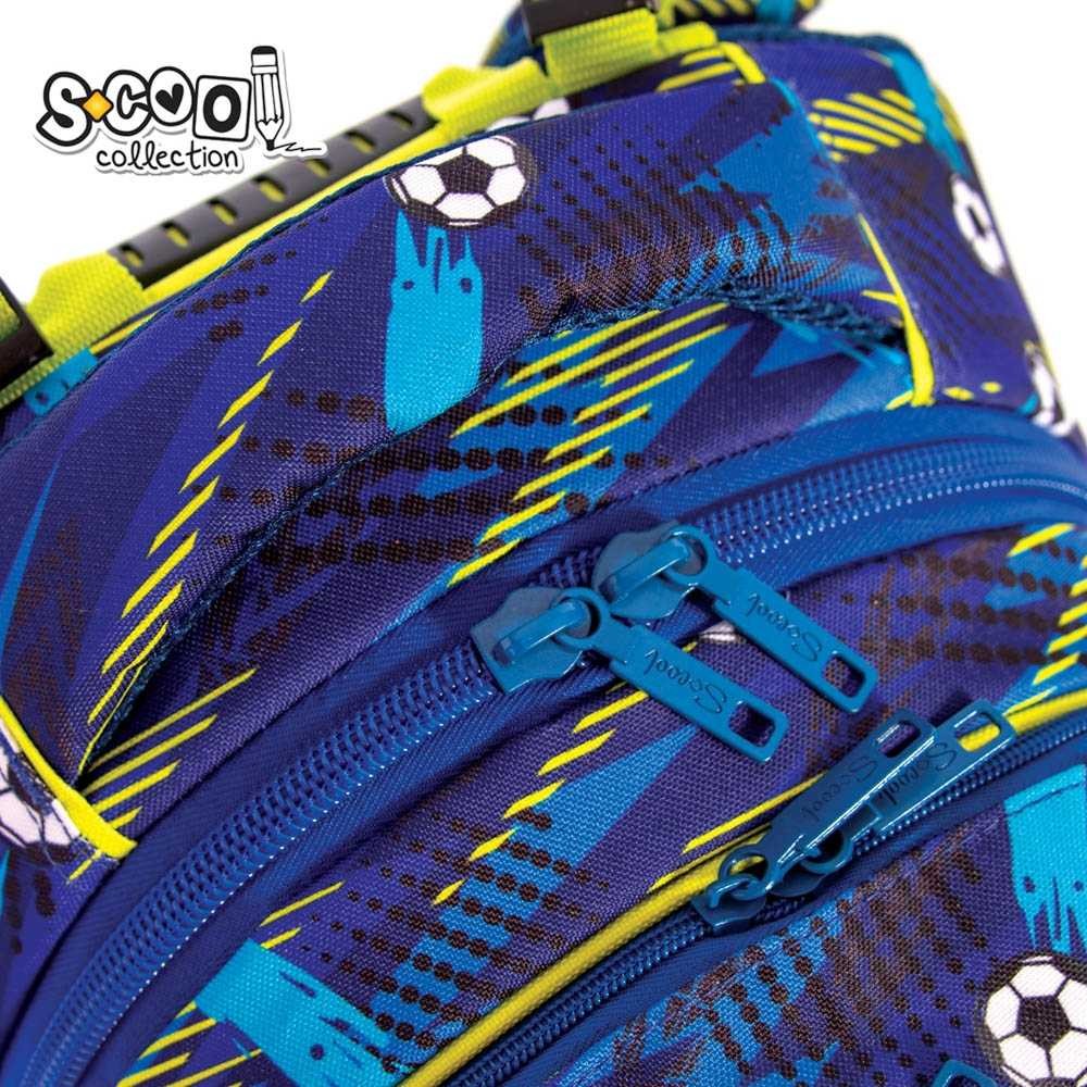 Ghiozdan baieti, Football Game, insertii reflectorizante, compartimentat, captusit cu burete - imagine 8