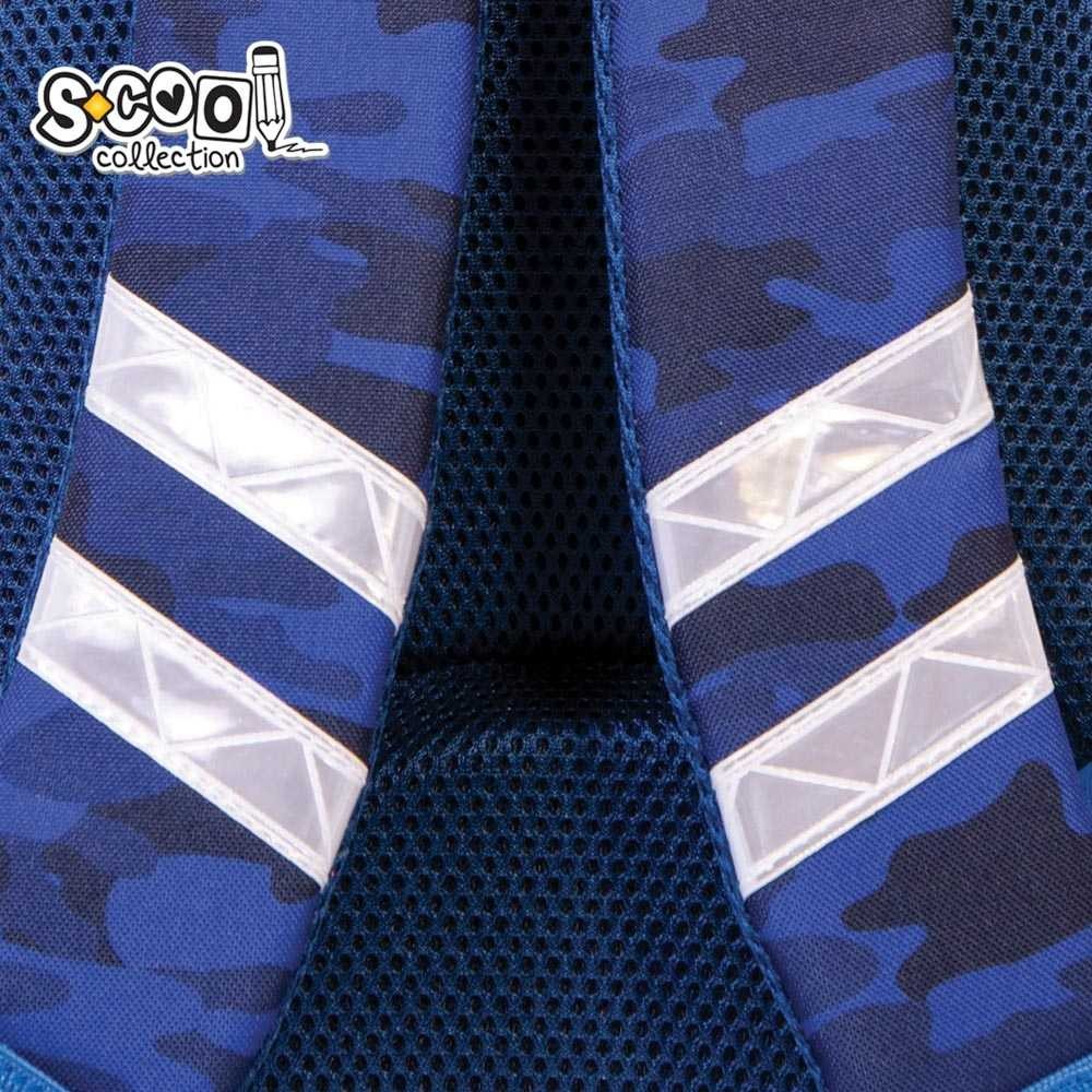 Ghiozdan baieti, Air Force, compartimentare eficienta, reflectorizant, albastru - imagine 6