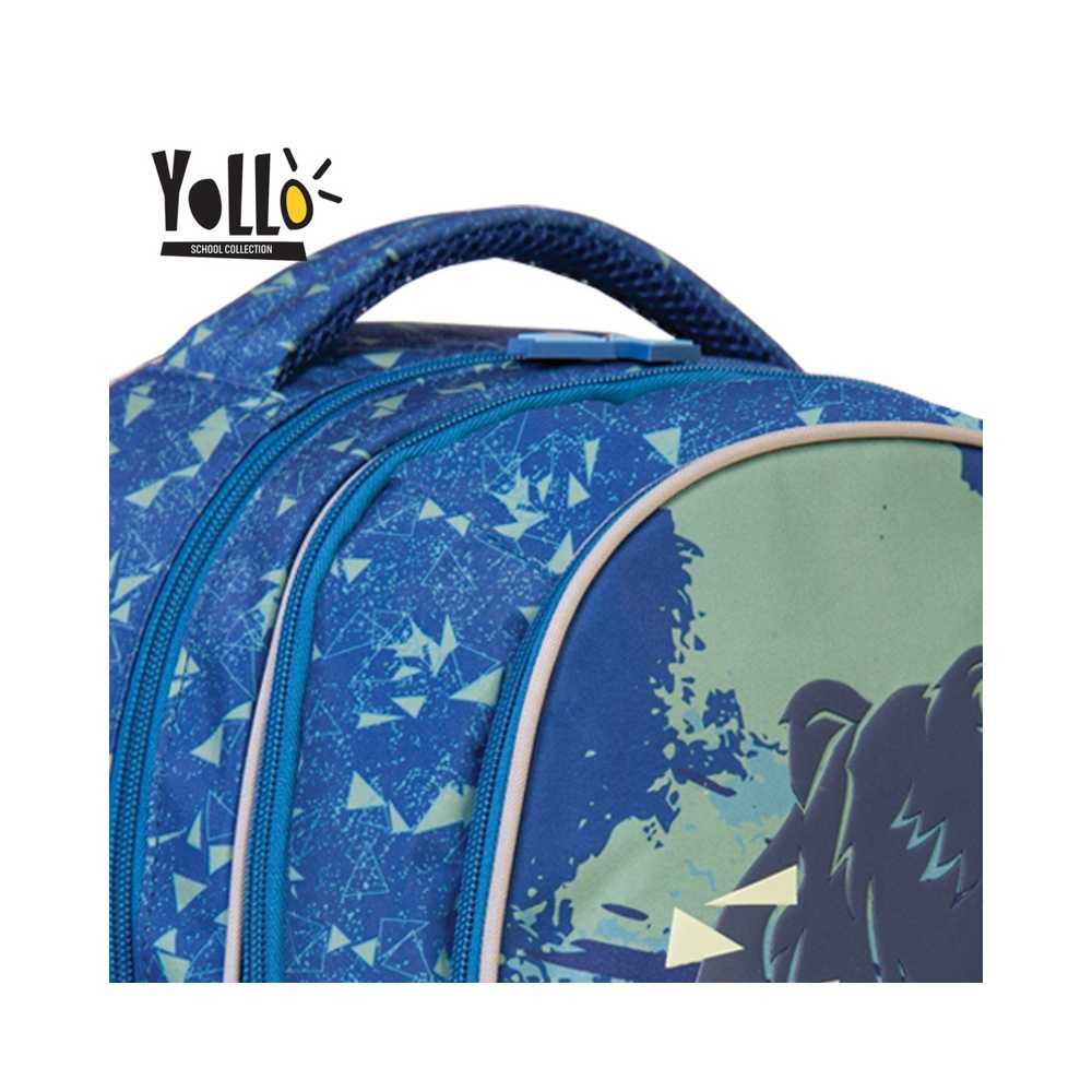 Ghiozdan Wild power, baza spuma EVA, ajustabil, 3 fermoare, model unisex - imagine 6