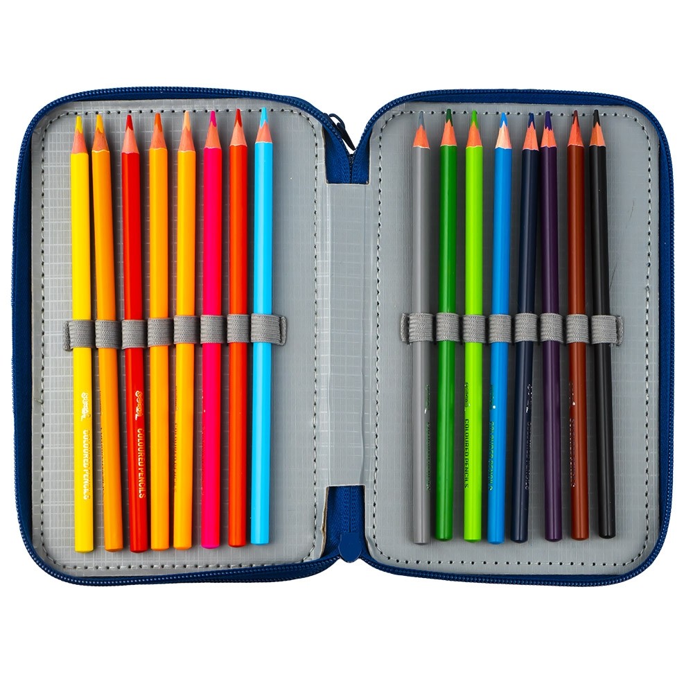 Penar pentru fete, echipat, 3 compartimente cu fermoare, 39 piese, material rezistent - imagine 5