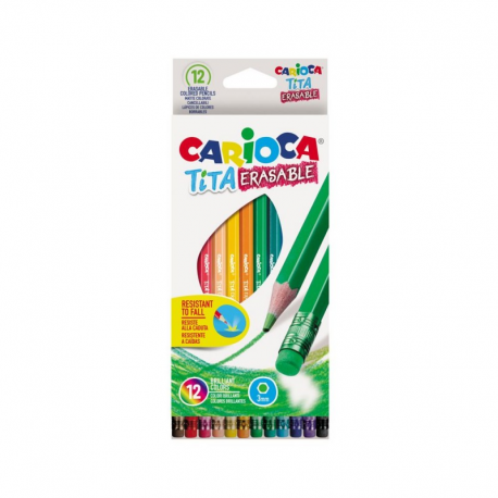 Creioane colorate, set 12 bucati, corp hexagonal cu radiera, varf 3 mm cartuseria.ro imagine 2022 depozituldepapetarie.ro