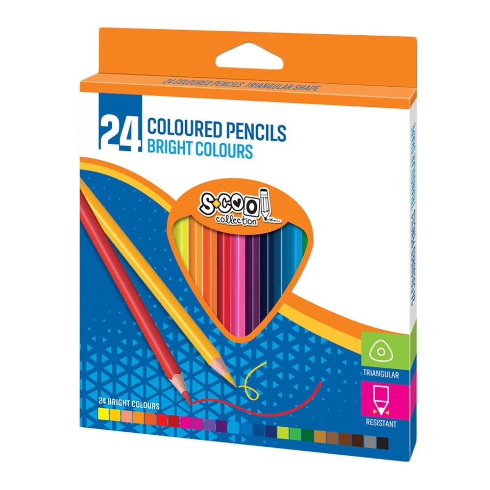 Set 24 creioane intens colorate, mina rezistenta la rupere, lungime creion 175 mm cartuseria.ro imagine 2022 depozituldepapetarie.ro