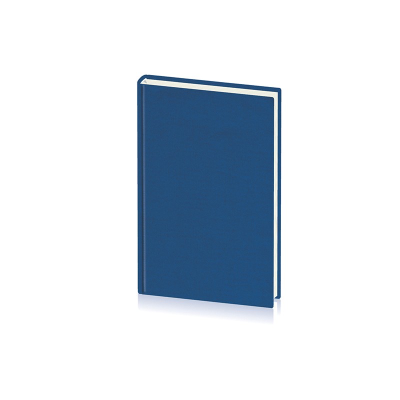Agenda nedatata, format A5, 192 pagini albe offset, coperta buretata, albastru 192