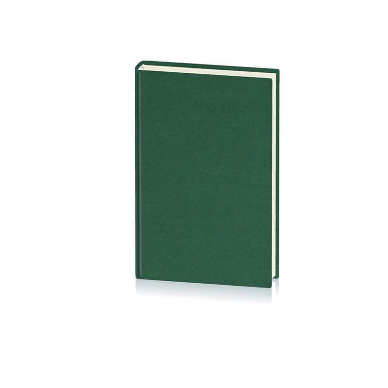 Agenda planificare, format A5, 192 pagini albe, semn de carte, coperta buretata, verde 192