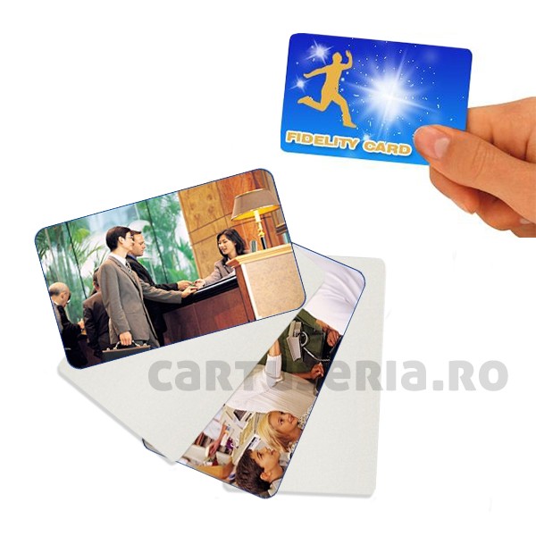Carduri PVC printabile inkjet fata-verso albe, set 20 bucati cartuseria.ro