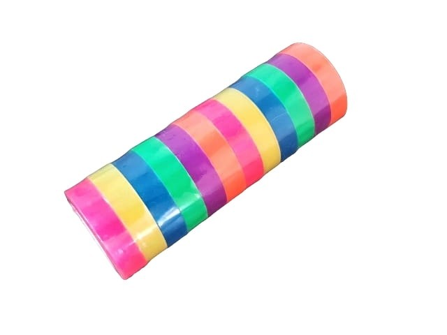 Banda adeziva multicolor, set 12 bucati, aplicare universala accesorii