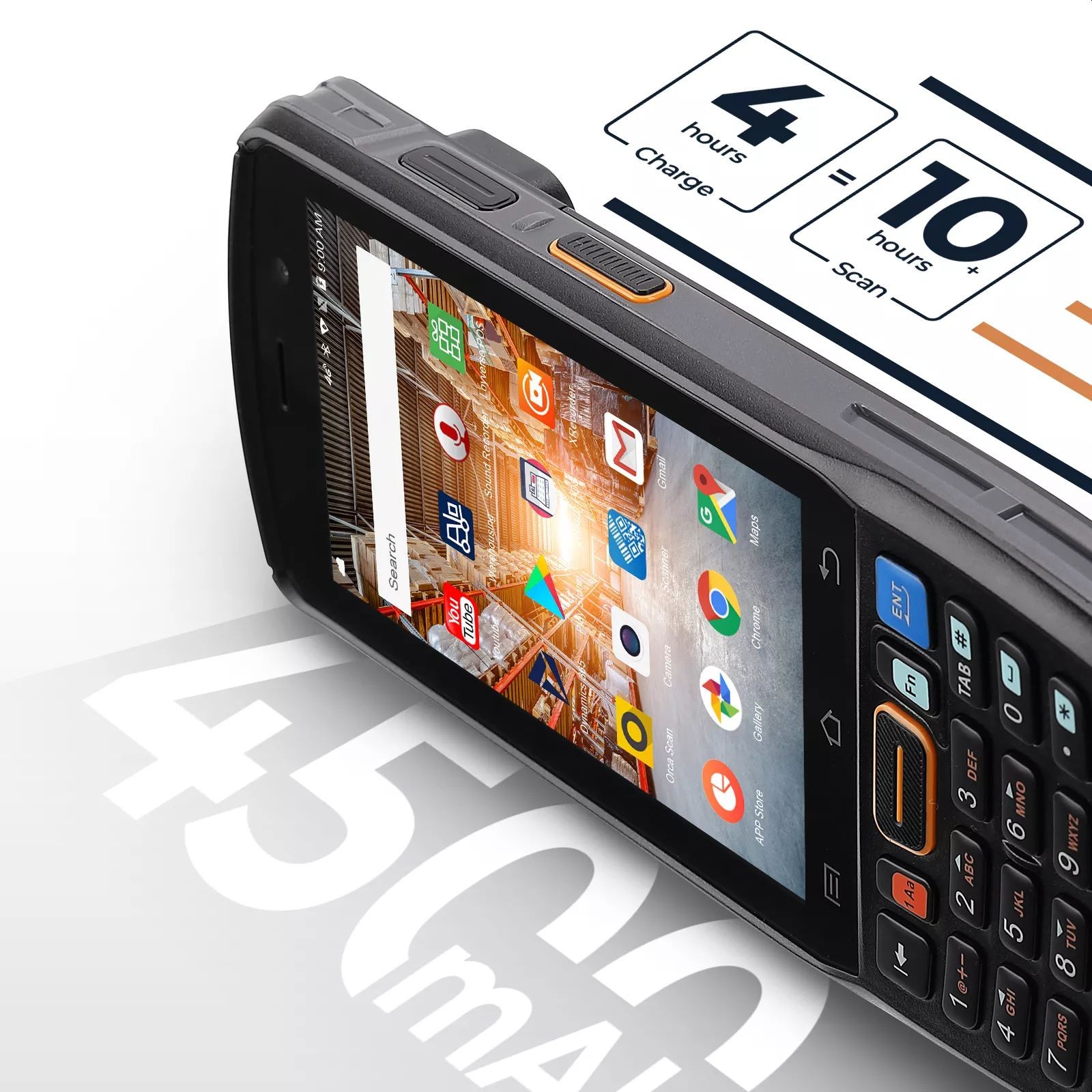 PDA cititor coduri de bare 2D, Android 9.0, Wifi, Bluetooth, GPS, dual SIM, IP67 image5