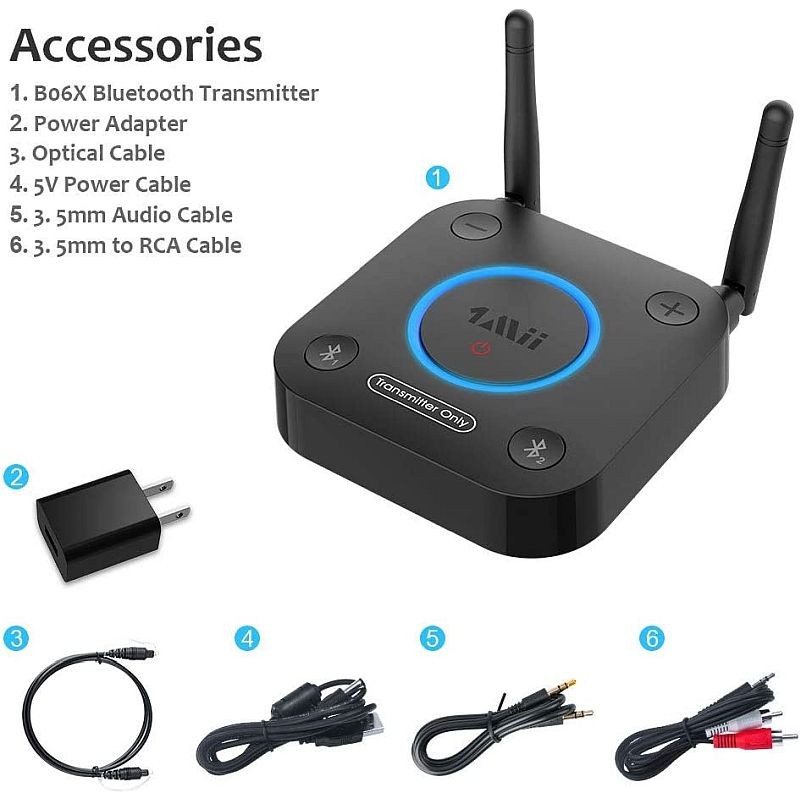 Transmitator Bluetooth 5.2 pentru TV, Dual Link, Optic/Coaxial, aptX HD si aptX-LL - imagine 7