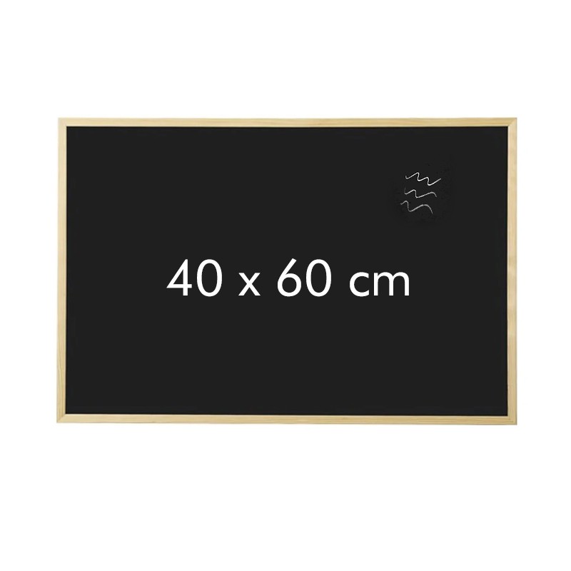 Tabla de scris cu creta, rama din lemn, 40 x 60 cm, negru cartuseria.ro imagine 2022 depozituldepapetarie.ro
