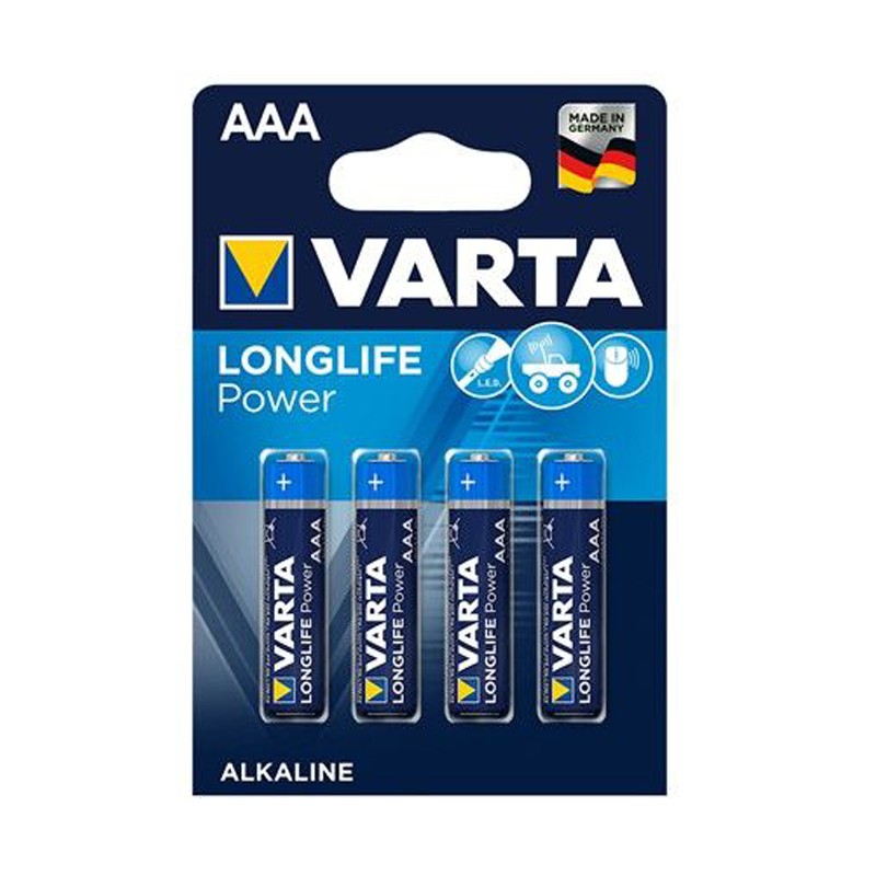 Set 4 baterii Varta longlife AAA, alcaline, R3, 1.5 V 1.5