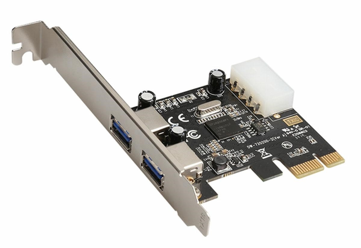 Adaptor card PCI-e USB 3.0, 2 porturi, negru/argintiu cartuseria.ro imagine 2022 depozituldepapetarie.ro