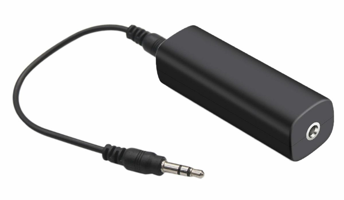 Izolator audio, jack 3,5mm, plastic, 6,2 x 2 x 2cm, negru