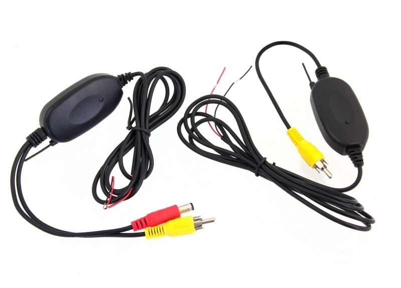 Kit transmitator si receptor wireless, camera marsarier, lungime cablu: 1,3m, diode semnalizare incorporate, negru