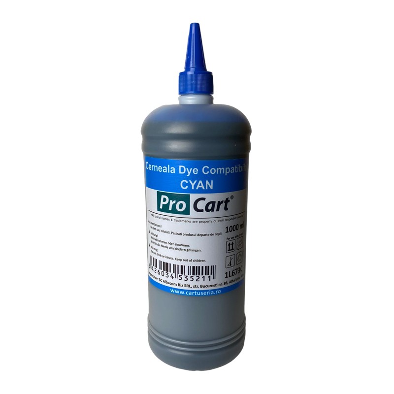 Procart Cerneala dye compatibila epson l673 cyan, 1 litru