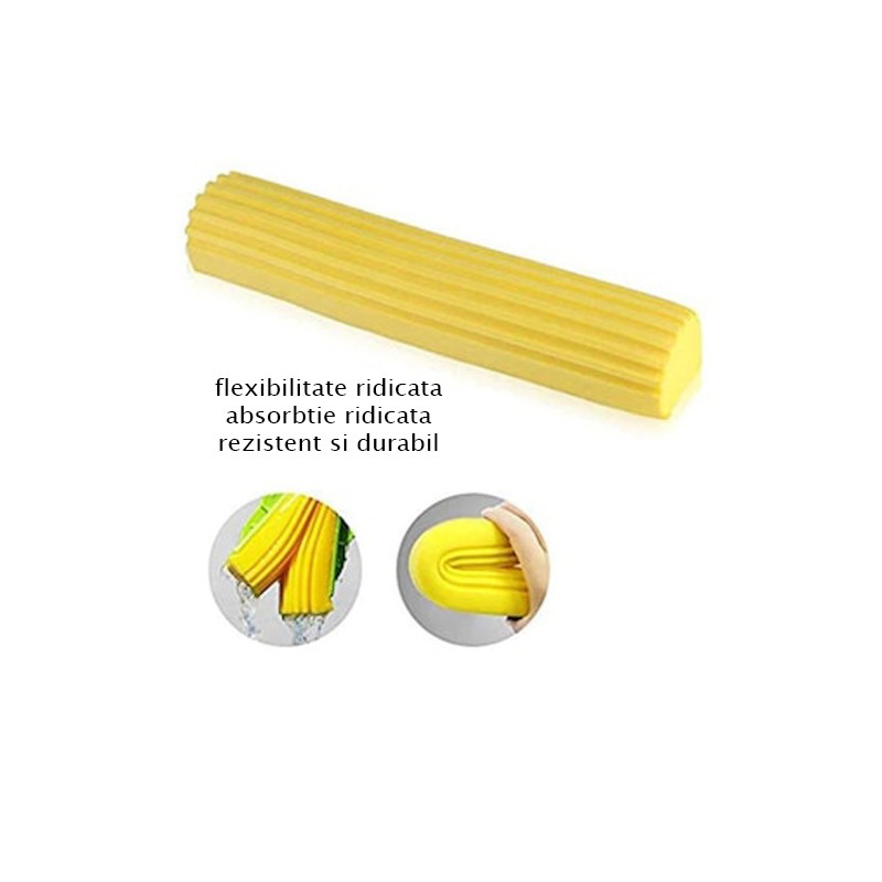 Mop PVA super absorbant, coada telescopica 107 cm, potrivit pentru toate tipurile de suprafete - imagine 4