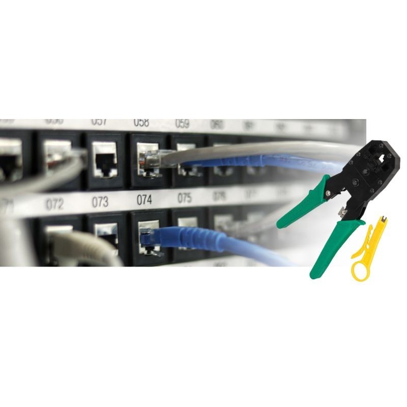 Kit instrumente de retea LAN, mufe, cleste, tester cabluri, instrument sertizare, mapa depozitare - imagine 12