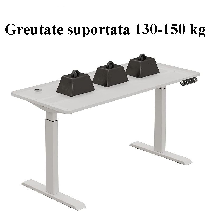 Cadru de birou electric dublu motorizat, inaltime reglabila 64-129 cm, memorare 4 pozitii, lungime 102 - 145 cm - imagine 9