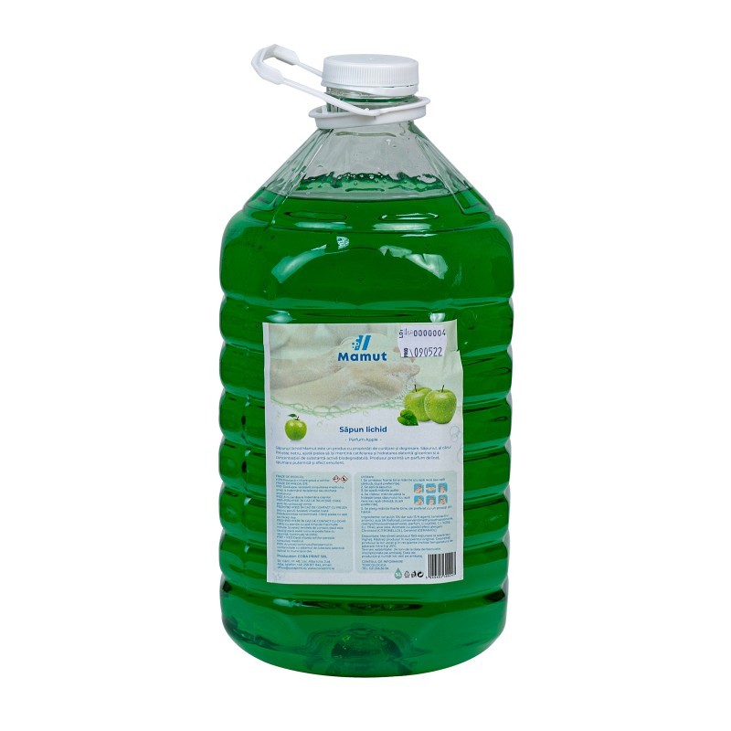 Sapun lichid cu parfum de mere verzi, 5 L, Mamut cartuseria.ro imagine 2022 depozituldepapetarie.ro