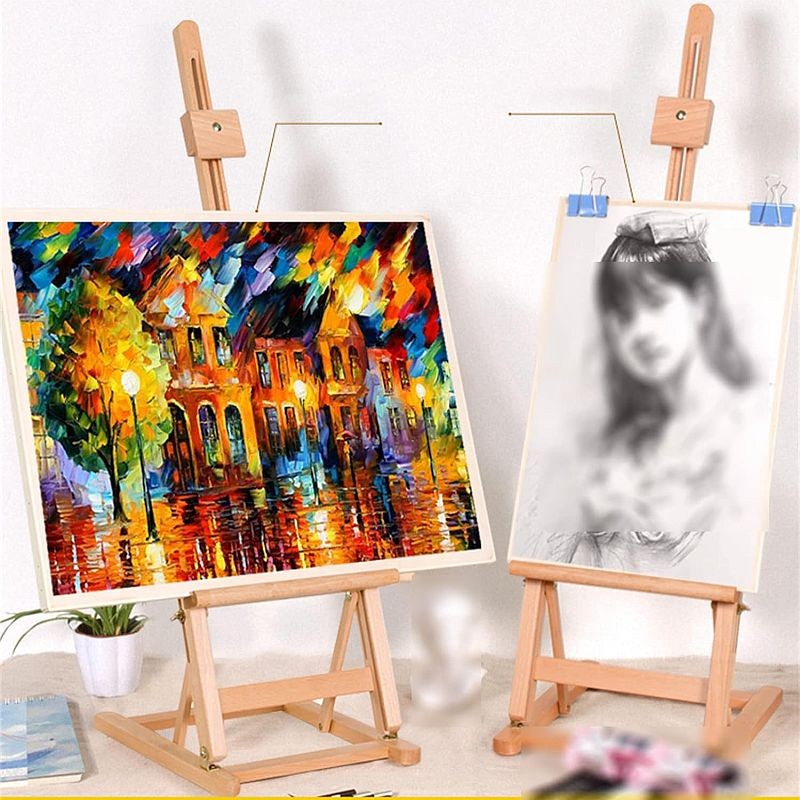 Sevalet pictura, reglare inaltime si unghi inclinare, lemn, 27x81 cm - imagine 6