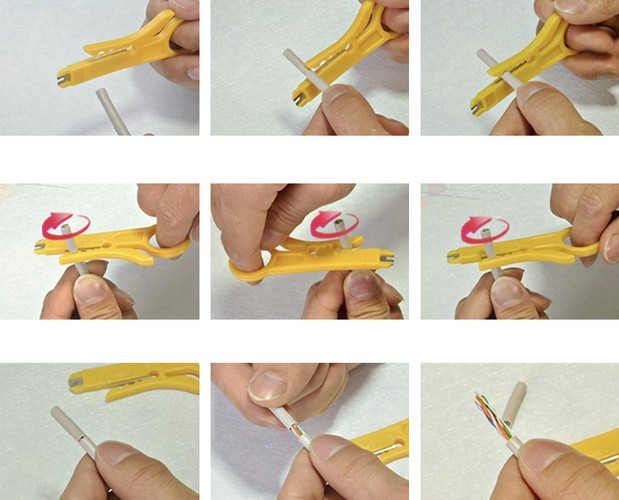 Set instrumente de retea LAN, tester cabluri, mufe, cleste, instrument sertizare, husa - imagine 16