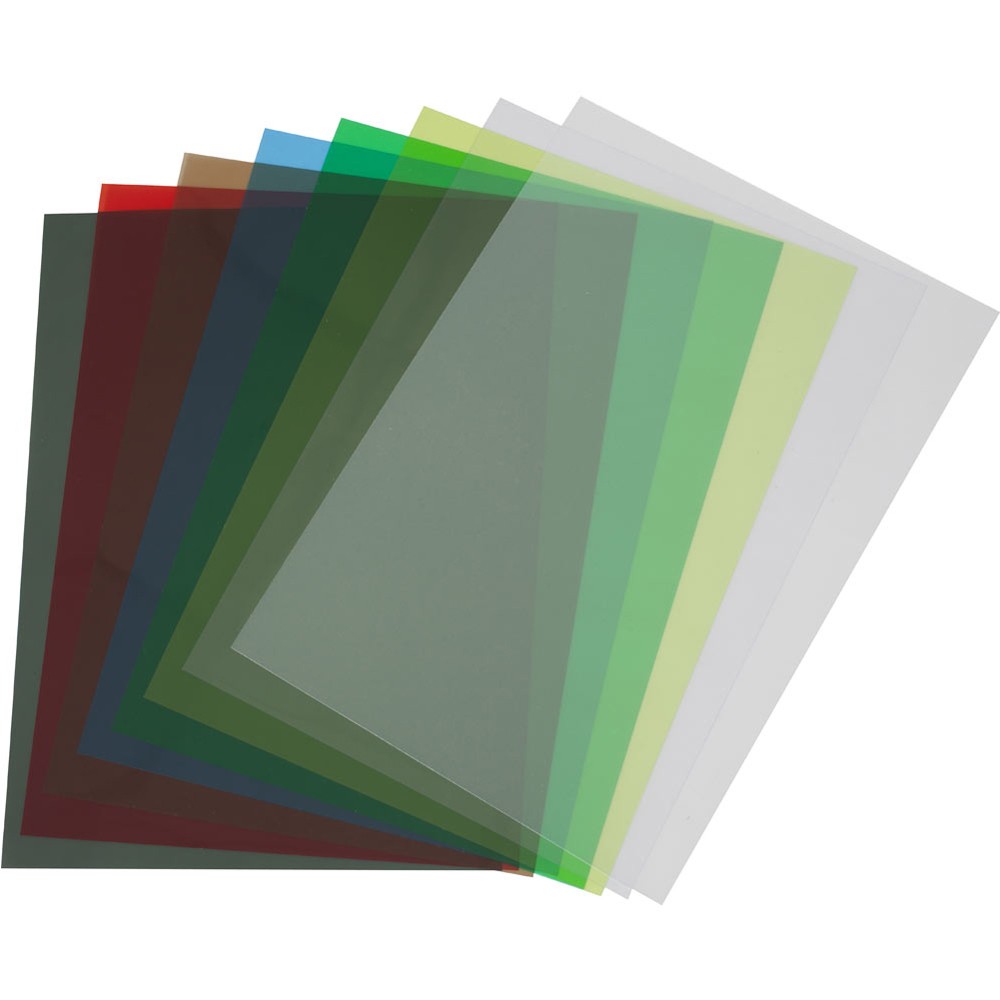 Set 100 coperti PVC transparente color Verde A4 200 microni Artter