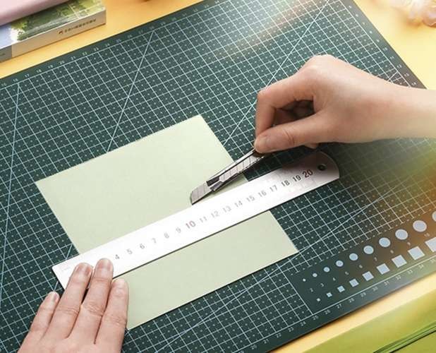 Covoras pentru modelare, planseta taiere multifunctionala, 2 fete gradate, format A3, 30x45x0.3 cm - imagine 7