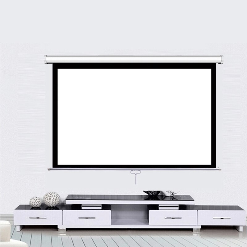 Ecran pentru proiectie 100 inch, format 16:9, portabil, sistem prindere, alb mat, RESIGILAT - imagine 6
