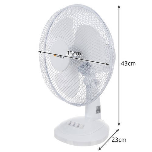 Ventilator de masa, putere 38W, 3 viteze, functie oscilatie 60 grade, inaltime 43 cm, carcasa metalica - imagine 8