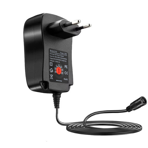 Incarcator universal reglabil 3-12V, USB, 30W, 6 varfuri interschimbabile, iesire 2000 mA, interfata CA, cablu 150 cm, negru - imagine 11