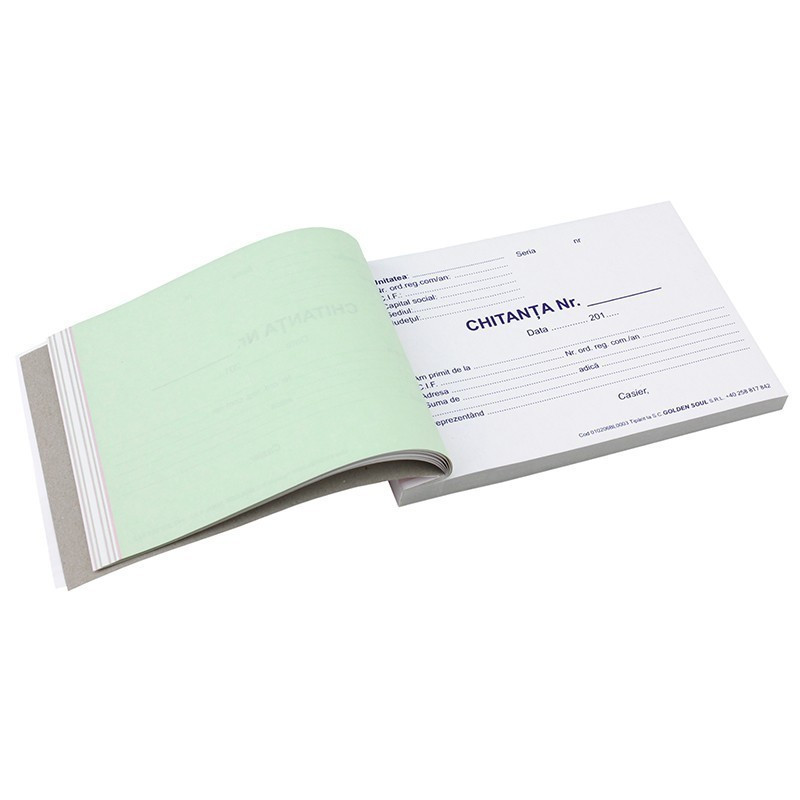 Chitantier A6, 3 exemplare, pagina landscape, autocopiativ