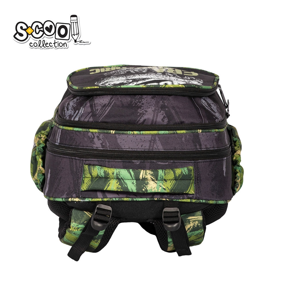 Ghiozdan anatomic DINO, bretele intarite, maner, 3 compartimente, 38x39x19.5 cm - imagine 5