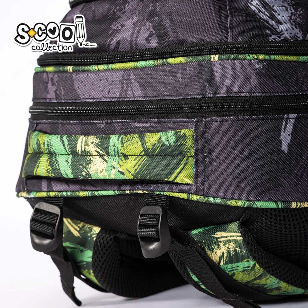 Ghiozdan anatomic DINO, bretele intarite, maner, 3 compartimente, 38x39x19.5 cm - imagine 6