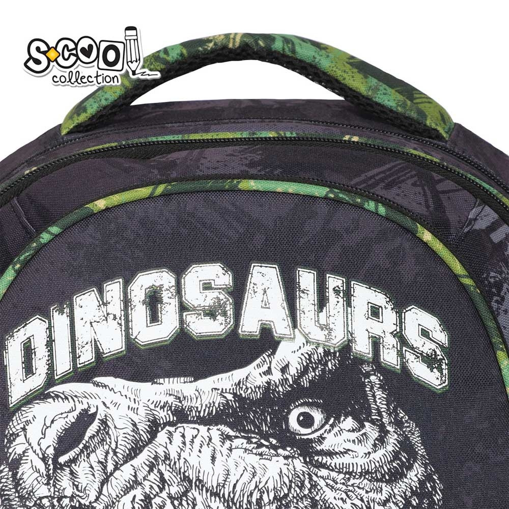 Ghiozdan anatomic DINO, bretele intarite, maner, 3 compartimente, 38x39x19.5 cm - imagine 10